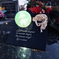 Znicz solarny STATUETKA NA CMENTARZ KOLOROWY LED lampka na grób DUŻY