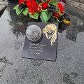 Znicz solarny STATUETKA NA CMENTARZ KOLOROWY LED lampka na grób DUŻY
