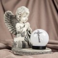 ZNICZ gipsowa figurka NAGROBNA LAMPA SOLARNA LED statuetka na grób