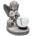 ZNICZ gipsowa figurka NAGROBNA LAMPA SOLARNA LED statuetka na grób
