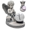 ZNICZ gipsowa figurka NAGROBNA LAMPA SOLARNA LED statuetka na grób