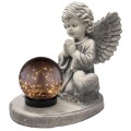 ZNICZ gipsowa figurka NAGROBNA LAMPA SOLARNA LED statuetka na grób