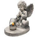 ZNICZ gipsowa figurka NAGROBNA LAMPA SOLARNA LED statuetka na grób