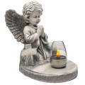 ZNICZ gipsowa figurka NAGROBNA LAMPA SOLARNA LED statuetka na grób