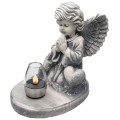 ZNICZ gipsowa figurka NAGROBNA LAMPA SOLARNA LED statuetka na grób
