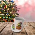 Podkładka pod kubek drewniana GRINCH zestaw podkładki na stół białe 5SZT