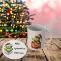 Zestaw Kubek i Podkładka pod kubek GRINCH zestaw świąteczny na stół białe