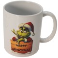 Zestaw Kubek i Podkładka pod kubek GRINCH zestaw świąteczny na stół białe