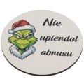 Zestaw Kubek i Podkładka pod kubek GRINCH zestaw świąteczny na stół białe