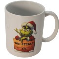 Zestaw Kubek i Podkładka pod kubek GRINCH zestaw świąteczny na stół białe