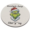 Zestaw Kubek i Podkładka pod kubek GRINCH zestaw świąteczny na stół białe