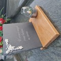 SOLARNY ZNICZ LED STATUETKA NA CMENTARZ GRÓB DUŻA DĄB