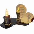 Znicz LED STATUETKA Złota NA CMENTARZ GRÓB DUŻA wieczna lampka nagrobna