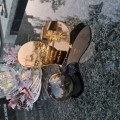 Znicz LED STATUETKA Złota NA CMENTARZ GRÓB DUŻA wieczna lampka nagrobna