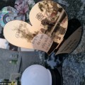 Znicz LED STATUETKA Złota NA CMENTARZ GRÓB DUŻA wieczna lampka nagrobna