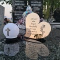 Znicz LED STATUETKA Złota NA CMENTARZ GRÓB DUŻA wieczna lampka nagrobna