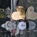 Znicz LED STATUETKA Złota NA CMENTARZ GRÓB DUŻA wieczna lampka nagrobna