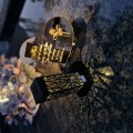 Znicz LED STATUETKA Złota NA CMENTARZ GRÓB DUŻA wieczna lampka nagrobna