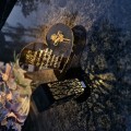 Znicz LED STATUETKA Złota NA CMENTARZ GRÓB DUŻA wieczna lampka nagrobna