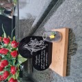 SOLARNY ZNICZ LED STATUETKA NA CMENTARZ GRÓB DUŻA DĄB