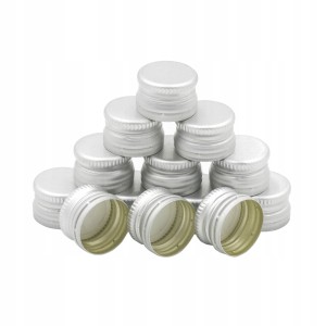 50SZT ZAKRĘTKI BUTELKI FI18MM SREBRNE NAKRĘTKI