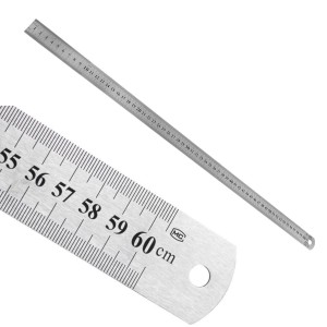 LINIJKA MIARA METALOWA DWUSTRONNA 60 CM / 24 CALI