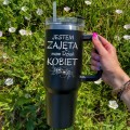 KUBEK TERMICZNY DUŻY śmieszny grawer DZIEŃ KOBIET prezent URODZINY IMIENINY      GRAP-038-G-BIG-BLACK