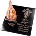 ZNICZ DLA ŻONY podstawka na cmentarz grób PŁOMIEŃ LED wieczny lampion
