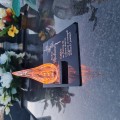 ZNICZ DLA RODZICÓW podstawka na cmentarz grób PŁOMIEŃ LED wieczny lampion
