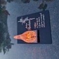 ZNICZ DLA RODZICÓW podstawka na cmentarz grób PŁOMIEŃ LED wieczny lampion