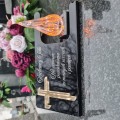 DEKORACJA na grób ZNICZ podstawka na cmentarz LAMPKA LED wieczna latarenka