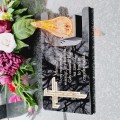 DEKORACJA na grób ZNICZ podstawka na cmentarz LAMPKA LED wieczna latarenka