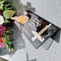 DEKORACJA na grób ZNICZ podstawka na cmentarz LAMPKA LED wieczna latarenka