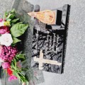 DEKORACJA na grób ZNICZ podstawka na cmentarz LAMPKA LED wieczna latarenka
