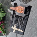 DEKORACJA na grób ZNICZ podstawka na cmentarz LAMPKA LED wieczna latarenka