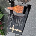 DEKORACJA na grób ZNICZ podstawka na cmentarz LAMPKA LED wieczna latarenka