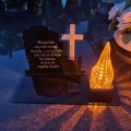 DEKORACJA na grób ZNICZ podstawka na cmentarz LAMPKA LED wieczna latarenka