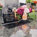 DEKORACJA na grób ZNICZ podstawka na cmentarz LAMPKA LED wieczna latarenka
