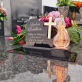 DEKORACJA na grób ZNICZ podstawka na cmentarz LAMPKA LED wieczna latarenka