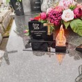 DEKORACJA na grób ZNICZ podstawka na cmentarz LAMPKA LED wieczna latarenka