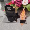 DEKORACJA na grób ZNICZ podstawka na cmentarz LAMPKA LED wieczna latarenka