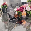 DEKORACJA na grób ZNICZ podstawka na cmentarz LAMPKA LED wieczna latarenka