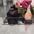 DEKORACJA na grób ZNICZ podstawka na cmentarz LAMPKA LED wieczna latarenka