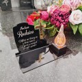 DEKORACJA na grób ZNICZ podstawka na cmentarz LAMPKA LED wieczna latarenka