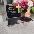 DEKORACJA na grób ZNICZ podstawka na cmentarz LAMPKA LED wieczna latarenka
