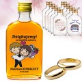 PIERSIÓWKA WESELNA 10x butelka 100ml na ALKOHOL z NADRUK prezent dla gości
