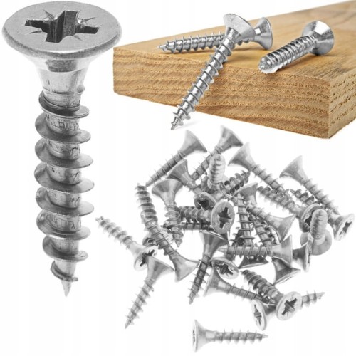 250 SZT WKRĘTY DO DREWNA 2x5 mm SREBRNE MINI WKRĘTY OCYNK