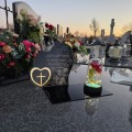 DEKORACJA na grób ZNICZ podstawka na cmentarz LAMPKA LED wieczna latarenka