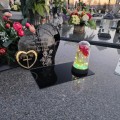 DEKORACJA na grób ZNICZ podstawka na cmentarz LAMPKA LED wieczna latarenka