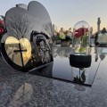 DEKORACJA na grób ZNICZ podstawka na cmentarz LAMPKA LED wieczna latarenka